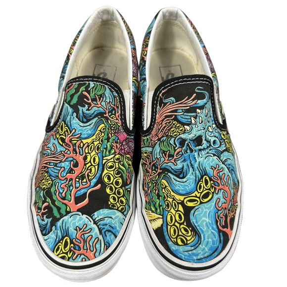 VANS Shoes - Vans off the wall shoes 507698 Ocean octopus Men’s Size 6.5 Women’s Size 8